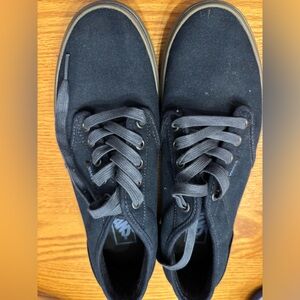 Vans Men's Black Canvas Lace-Up Sneakers